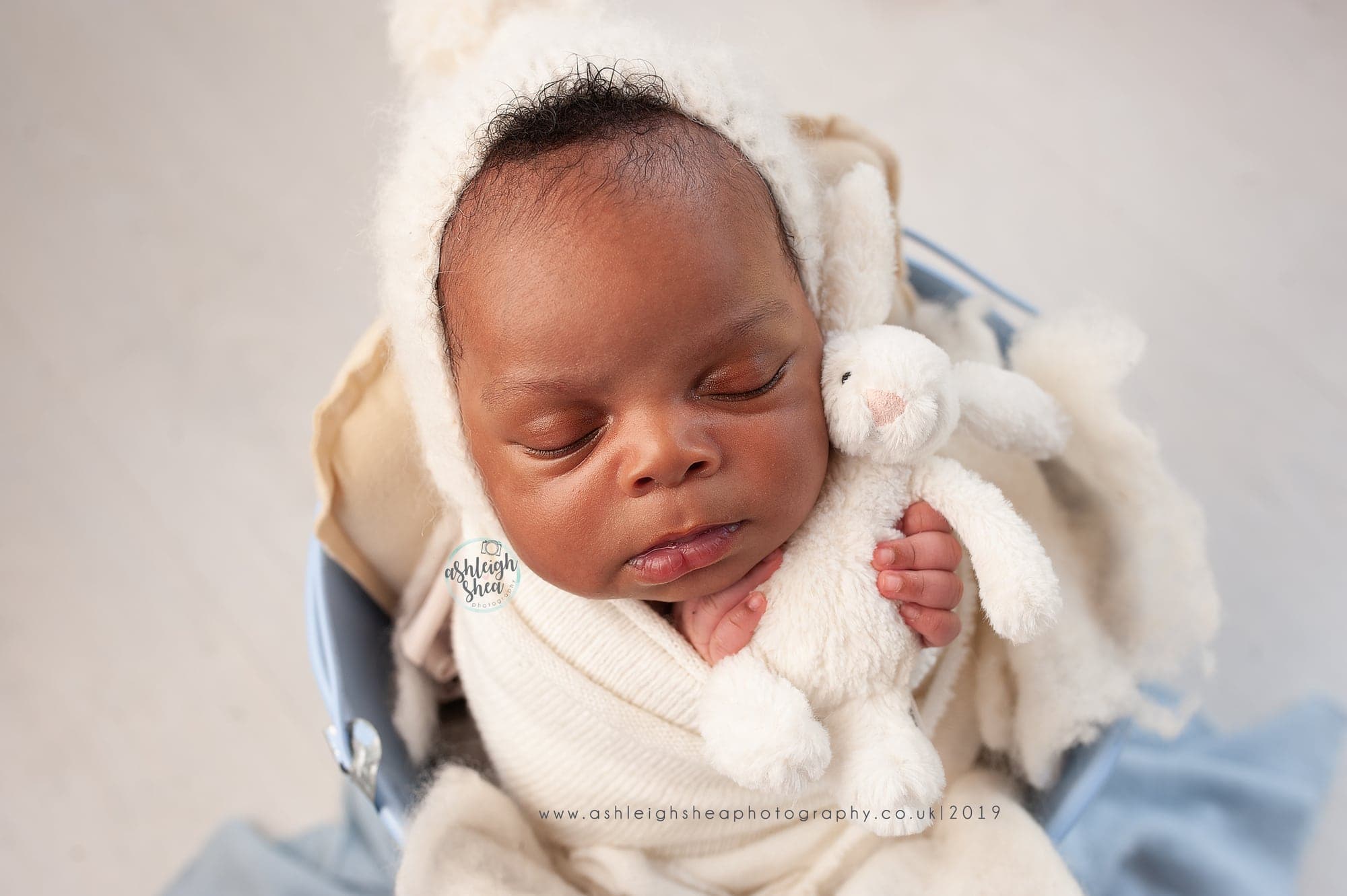 Sleeping baby during a newborn photography session at Ashleigh Shea Photography