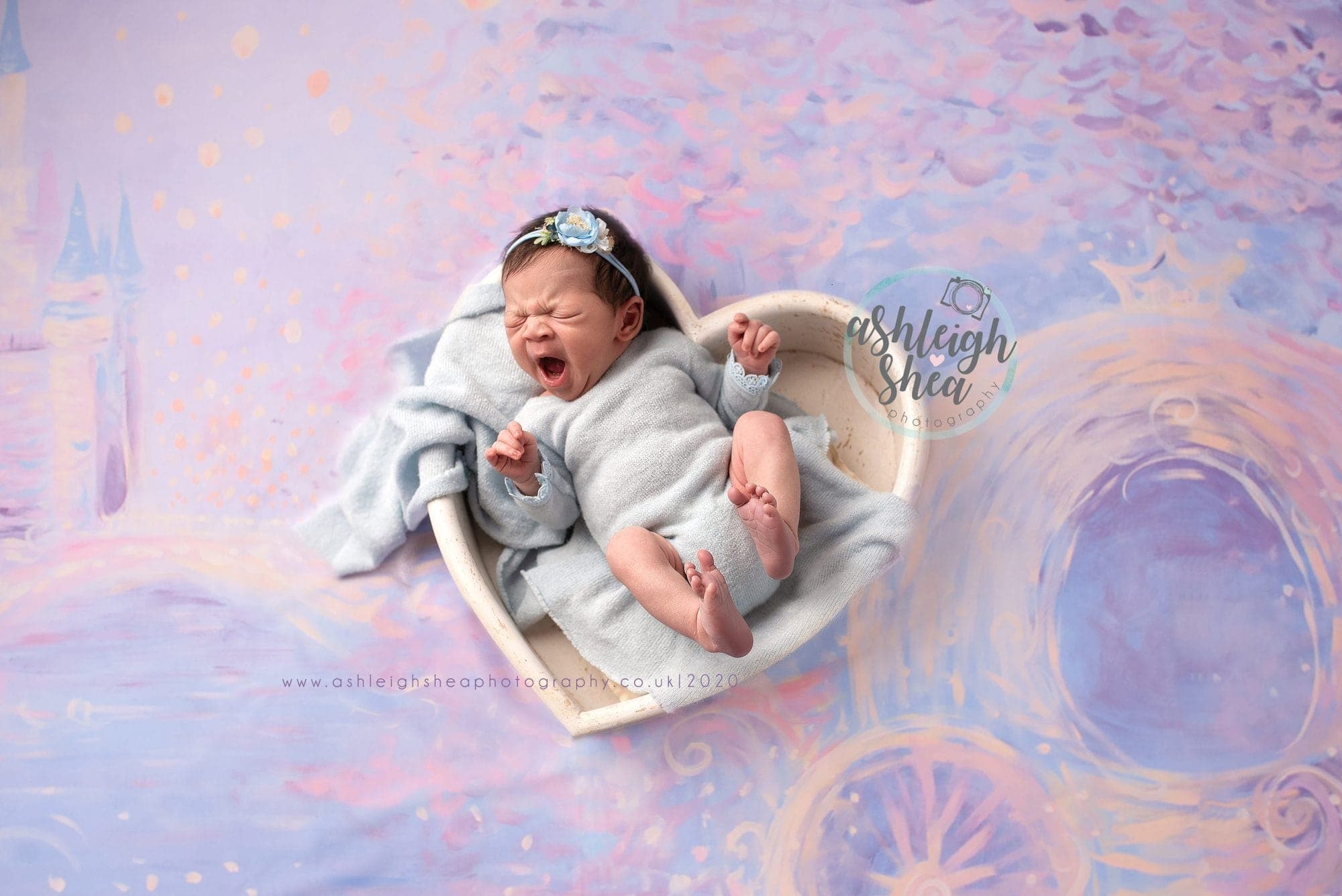Yawn, Cinderella Inspired, Heidi Hope Backdrop, Newborn Session, Ashleigh Shea Photography, Baby Pictures, Ivy and Nell
