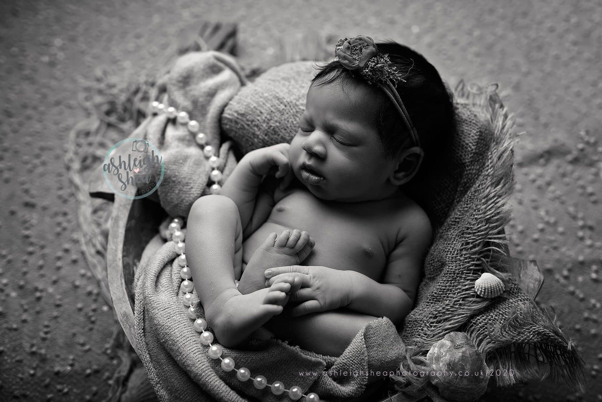 Black and White, Mermaid Inspired, Little Mermaid, Ashleigh Shea Photography, BAby Photos, Bromley, Kent
